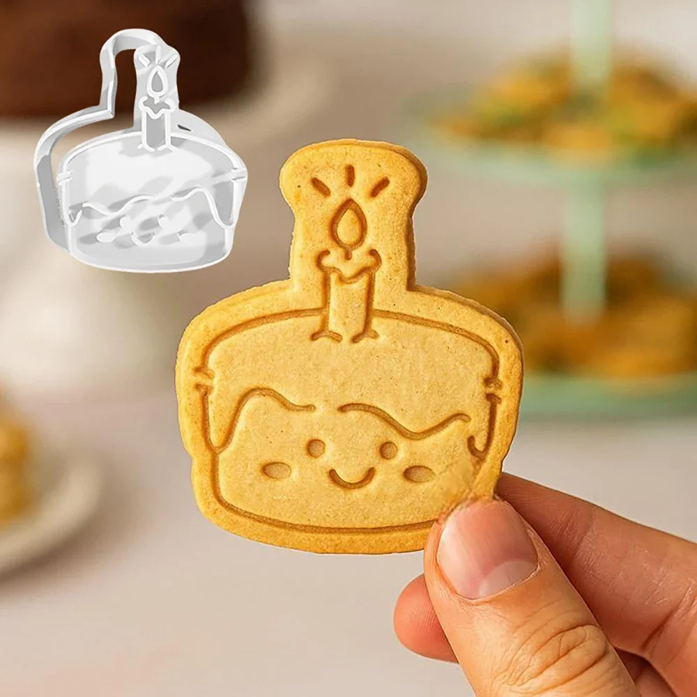 

Happy Birthday Cake Cookie Cutters DIY Bakery Tools and Accessories Stampcookie Cutters