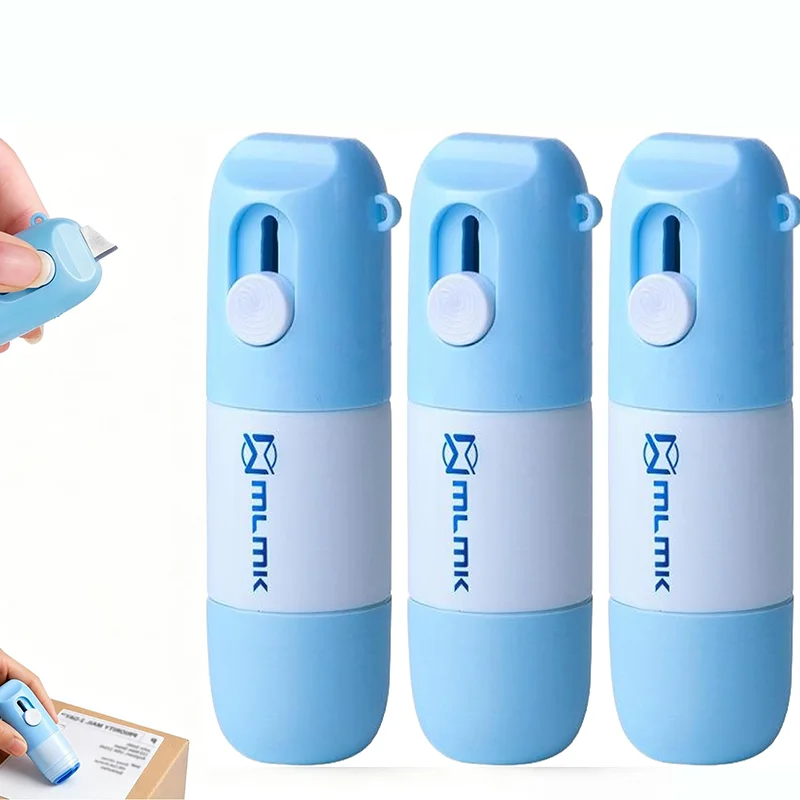 Durable 2 In 1 Box Opener Knife & Label Eraser Fluid Privacy Protection Data Remover for Thermal Paper Express Label