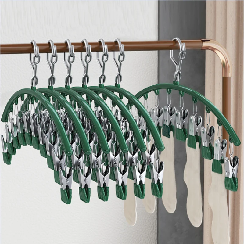 

Stainless Steel Clothes Rack Multi Clip Traceless Socks Cool Household Multifunctional Clothes Drying Artifact