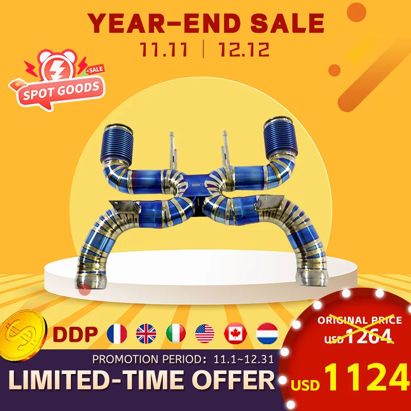 

HMD 11.11 Offer Exhaust System Catabck for McLaren 720S Ti Exhaust, Valve Delete Race Sound,Ready to Ship