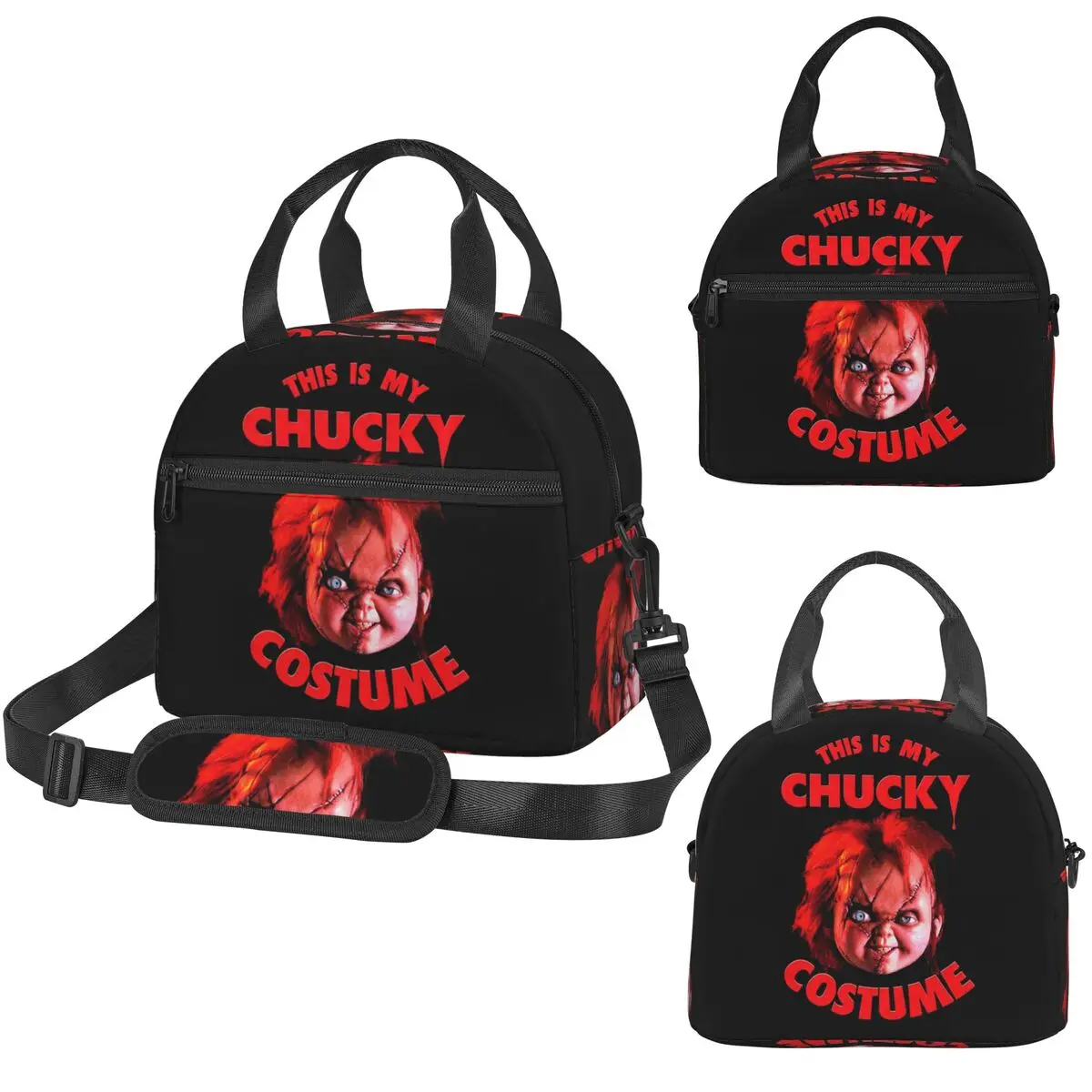 

Термосумка для обедов Chucky From Child's Play для детей, школьная термосумка-холодильник, герметичная сумка-тоут для ланчей