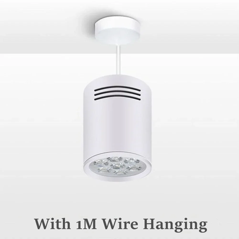 

Wire Hanging LED Downlight Surface Mounted Ceiling Lamps AC85-260V White/Black 3W/7W/9W/12W for Living Room Bedroom Hallway