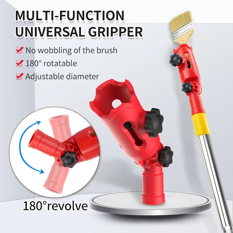 Paint Brush Extender Paint Roller Extension Pole Clamping Tool Tools Handle Paint Ceiling Painting Rod Telescopic For The