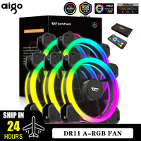 Darkflash DR11 Rgb Fan Ventoinha PC Controladora 120mm Computer Case Fan Kit 6pin Water Cooler CPU Cooling Fans Argb Ventilador