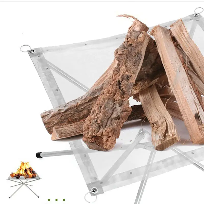 Faltbare Outdoor Mesh Feuerstelle Tragbare Lagerfeuer Ständer Camping Lagerfeuer Feuer Rack Zubehör