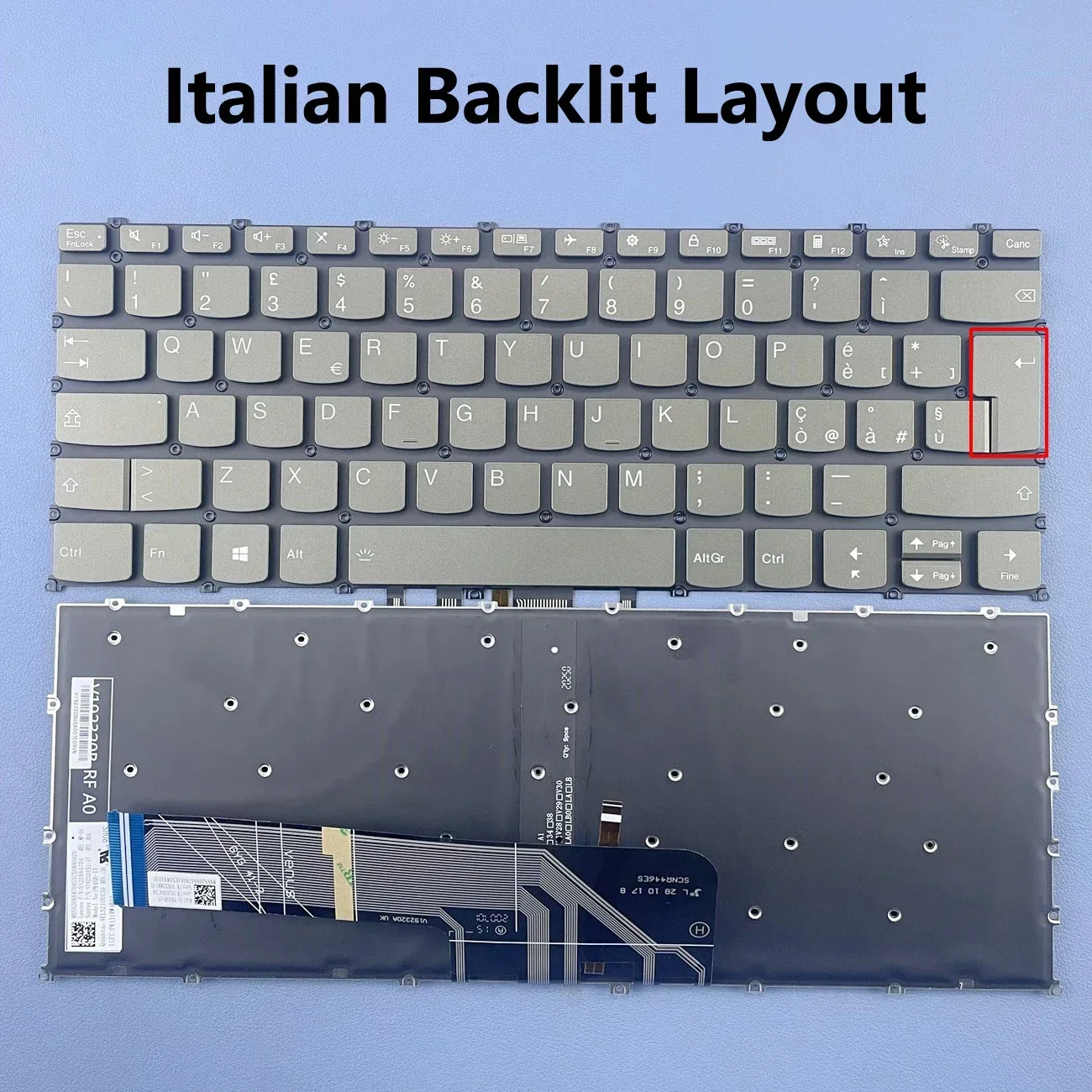 Italian Backlit Keyboard for For LENOVO Yoga 7-14ITL5 7-14ARE05 7-14IIL05 7-14ITL05 Flex 5 14ABR8 14ALC7 14IAU7 14IRU8 Seies