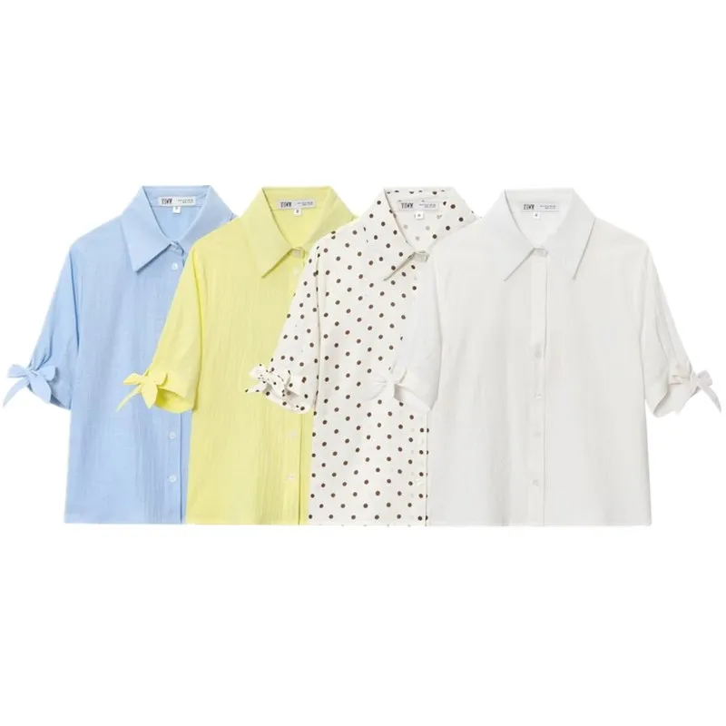 

Лето 2023, новинка женского льна с узлом, ор Све irt, свободного кроя, повседневная мода, европейский Sle 8206730