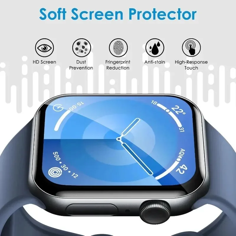 3D Clear Screen Protector for Apple Watch 11 42/46mm Soft Anti-Scratch PMMA Protective Film For iWatch Series 11 iWatch11