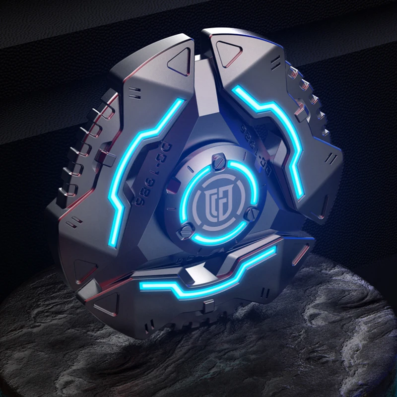 Fidget Spinner tout en alliage muet R188 roulement métal lumineux main Spinner lueur dans la nuit soulagement du Stress jouets pour adultes cadeaux