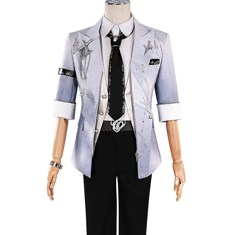 게임 러브 앤 딥스페이스 칼렙 코스프레 의상 샤이 이저우 생일 파티 이브닝 드레스 코트 유니폼 가발 남성 카니발 슈트x;2'a,6.