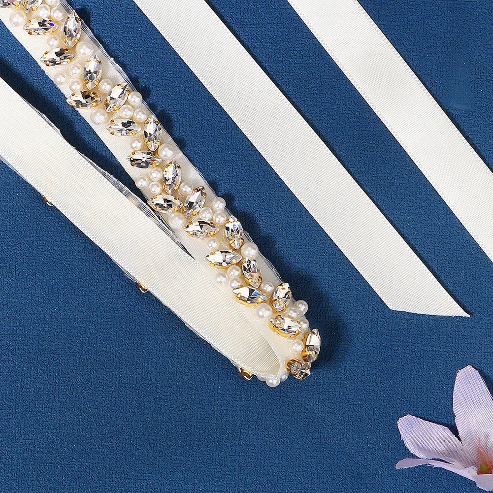 Handmade Rhinestone Flower Belts for Women Accessories Party Prom Bridal Wedding Dress Belt Strass Bride Sash Bridesmaid Gift image 4