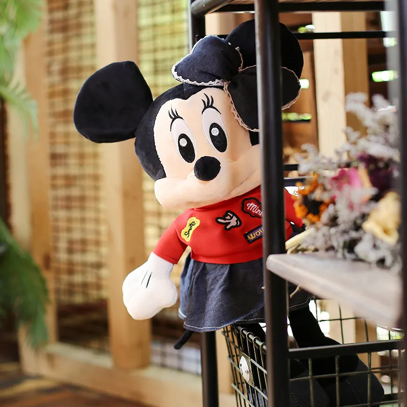 Новый Дисней Kawaii 100 см плюшевая кукла Микки и Минни мягкая игрушка популярный милый мультяшный подарок для детей подарок на день рождения и Рождество