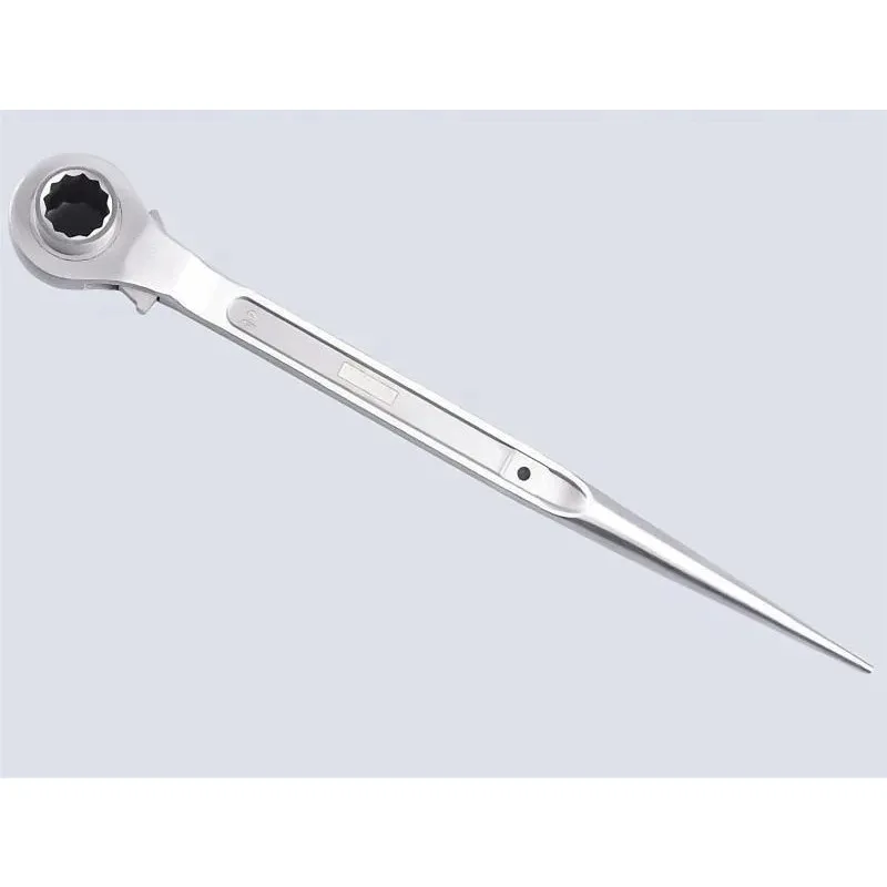 Stainless Steel 304 Pointed Tail Ratchet Wrench, Double-Sided Sleeve Dual-Purpose Hexagonal Tool, Anti-Rust with Magnet
