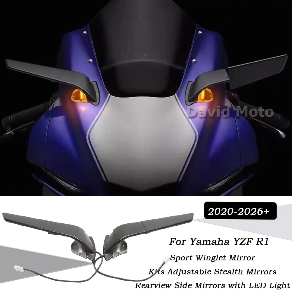 

Rearview Side Mirrors Adjustable Rotating For Yamaha YZF R1 r1 M 2020 - 2026