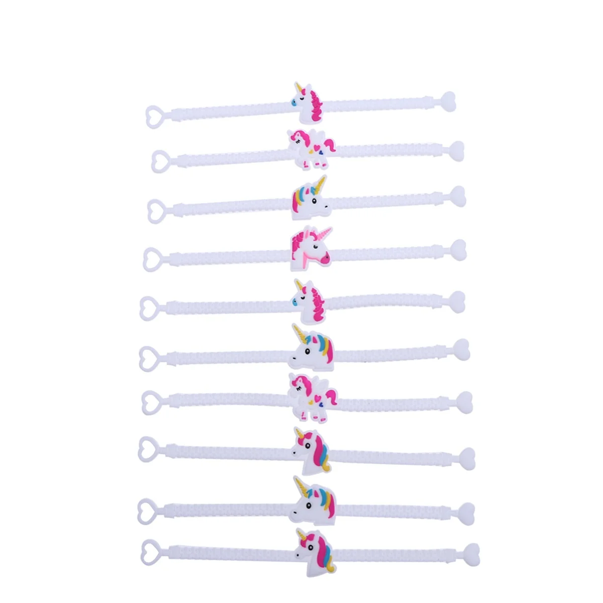

10 Pcs Unicorn Bracelet Silicone Bracelets Charm Wristband Wristbands Child Rubber