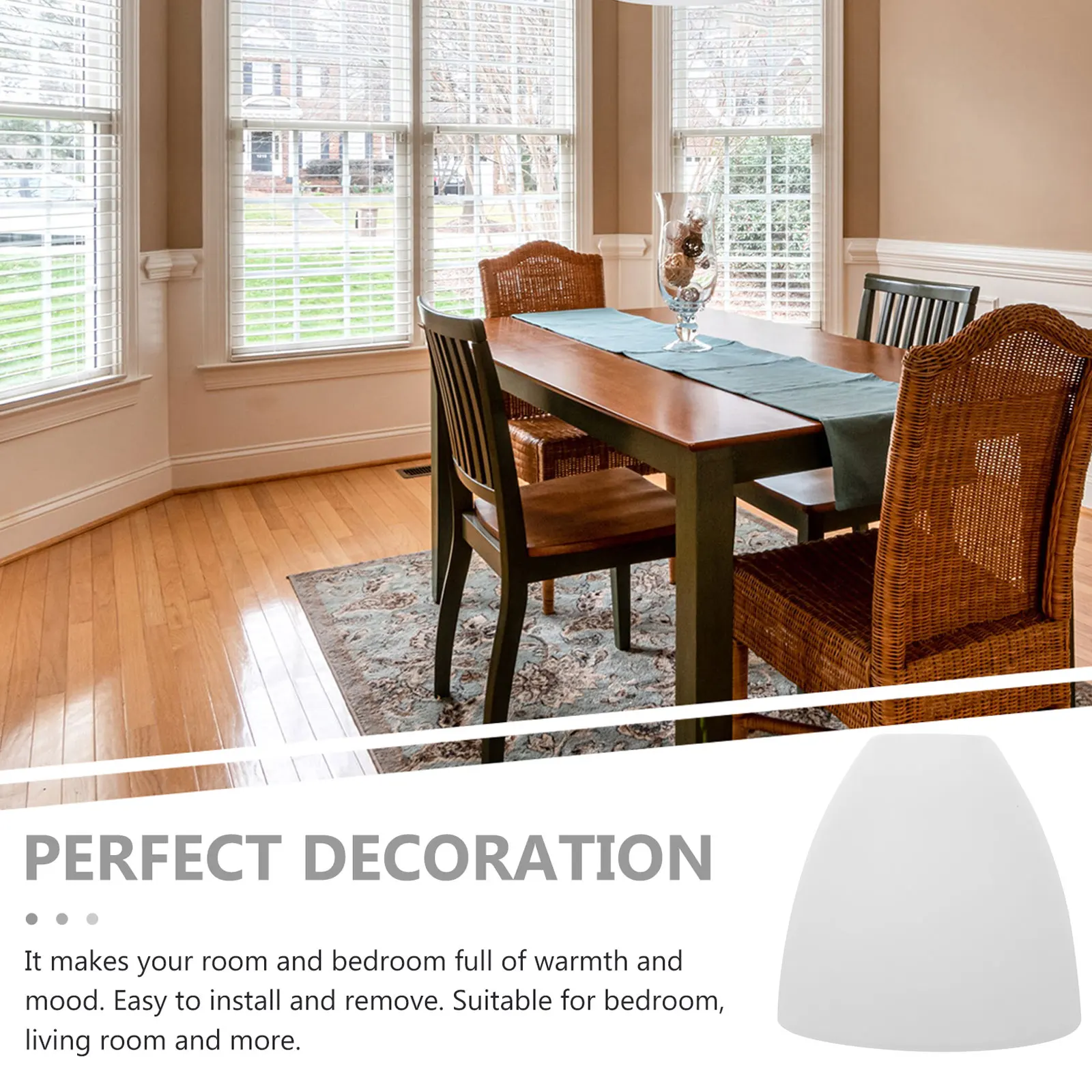 

1Pcs Premium Glass Lamp Cover E27 Simple Light Shade White for Home Warm Mood Wall Light Shade Replacement Chandelier Decor