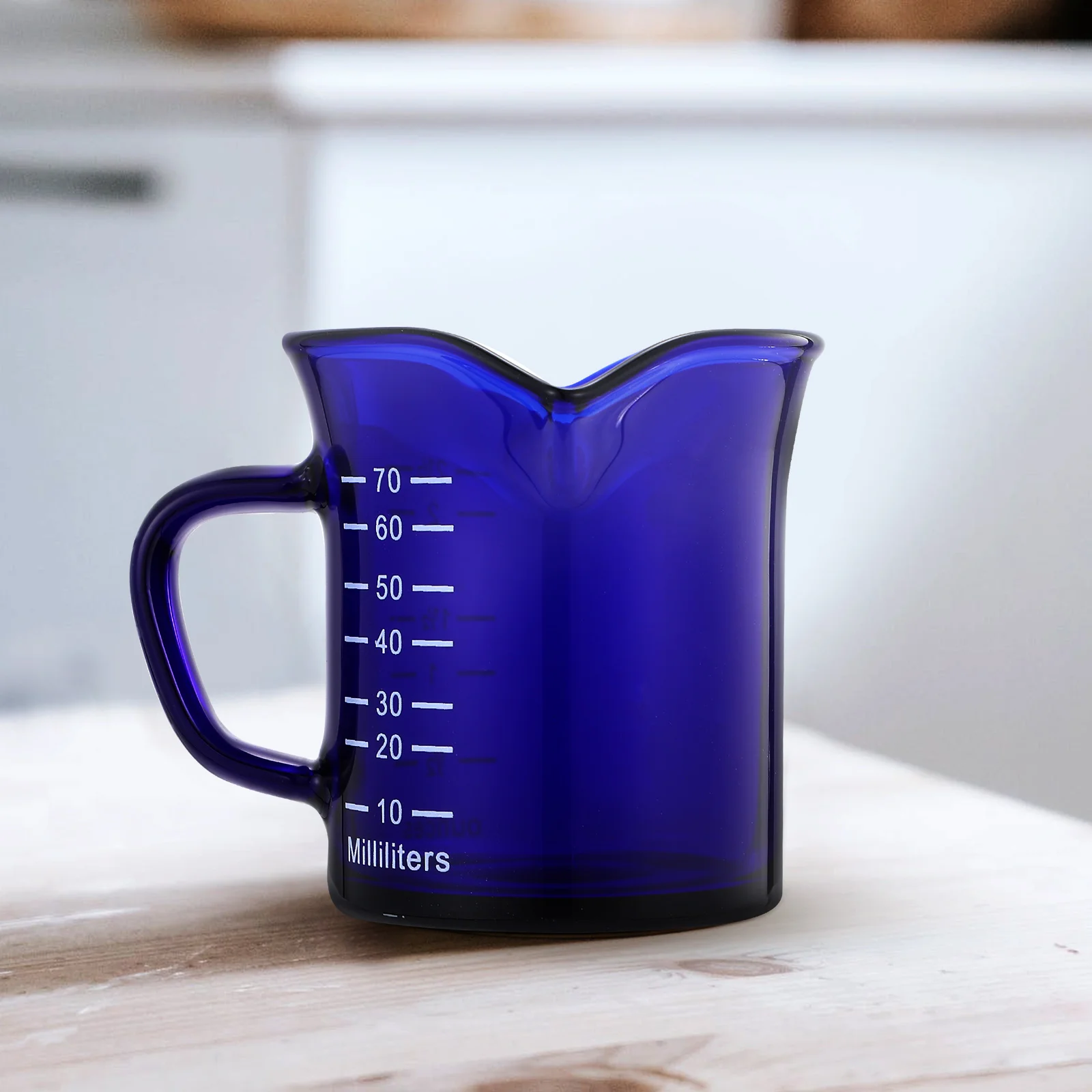 

Glass Coffee Mug Measuring Cups Glass Household Milk Container Smooth Non-Breakable Easy Clean Bar Beverage Cup for Home and