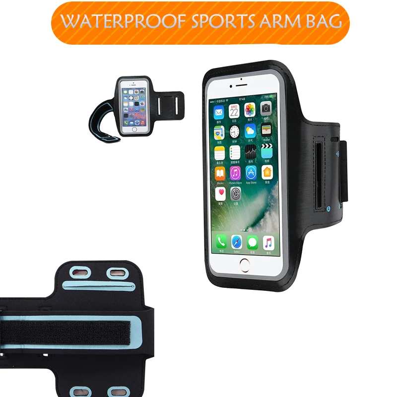 

Новый спортивный чехол для бега на руку для iPhone 15 14 Pro Max XR 6 7 8 Plus Samsung Note 20 10 S9 Максимальная емкость 7 дюймов