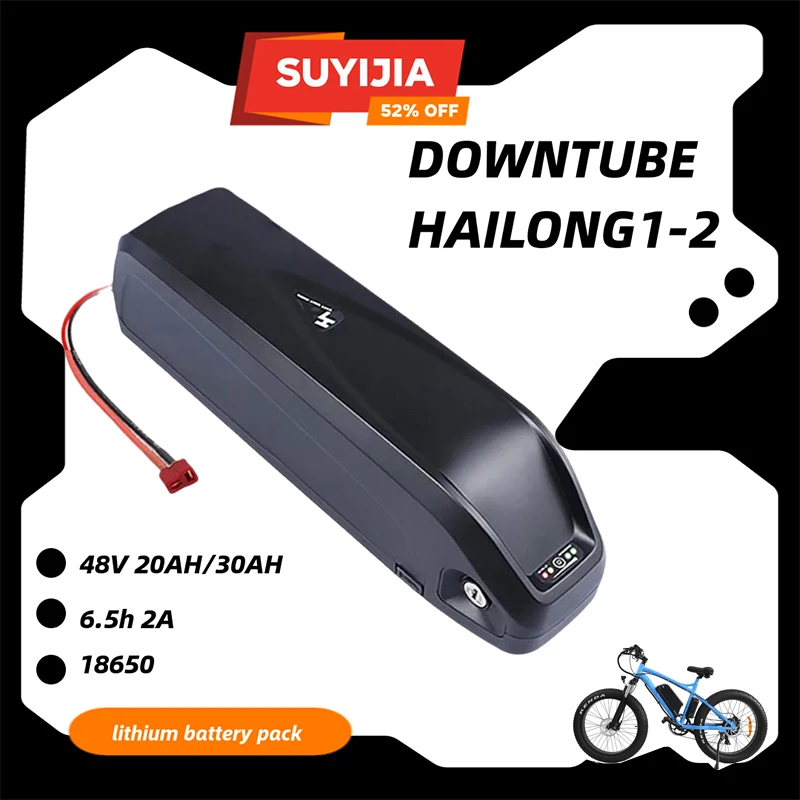 48V Hailong electric bicycle battery 20Ah 30AH with BMS for 350W 500W 750W 1000W electric mountain bike lithium battery pack