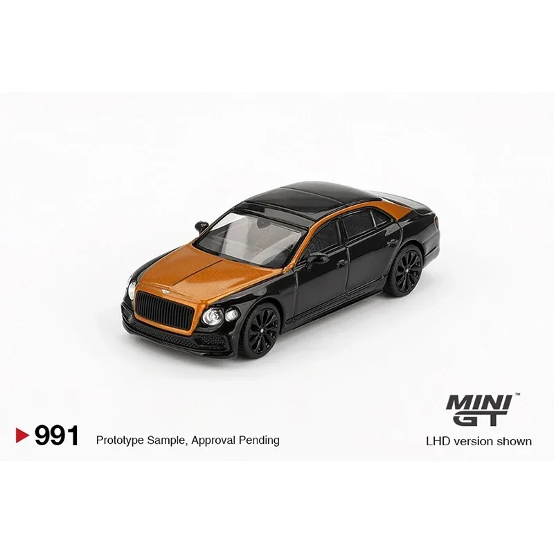 In Stock MINIGT 991 1:64 Bentley Flying Spur Orange Flame Onyx Diecast Car Model Collection Toys