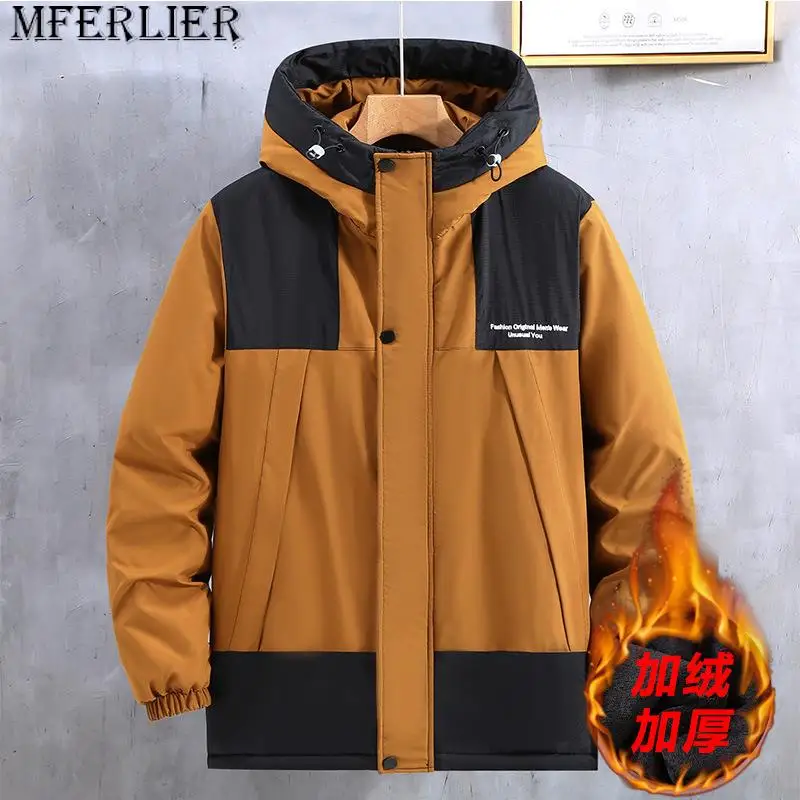 Winter Fat Plus Size Coat Men's Trend Fat Man Big Size Thick Cotton Coat Work Clothes Loose Top Casual Warmth 170kg 11xl