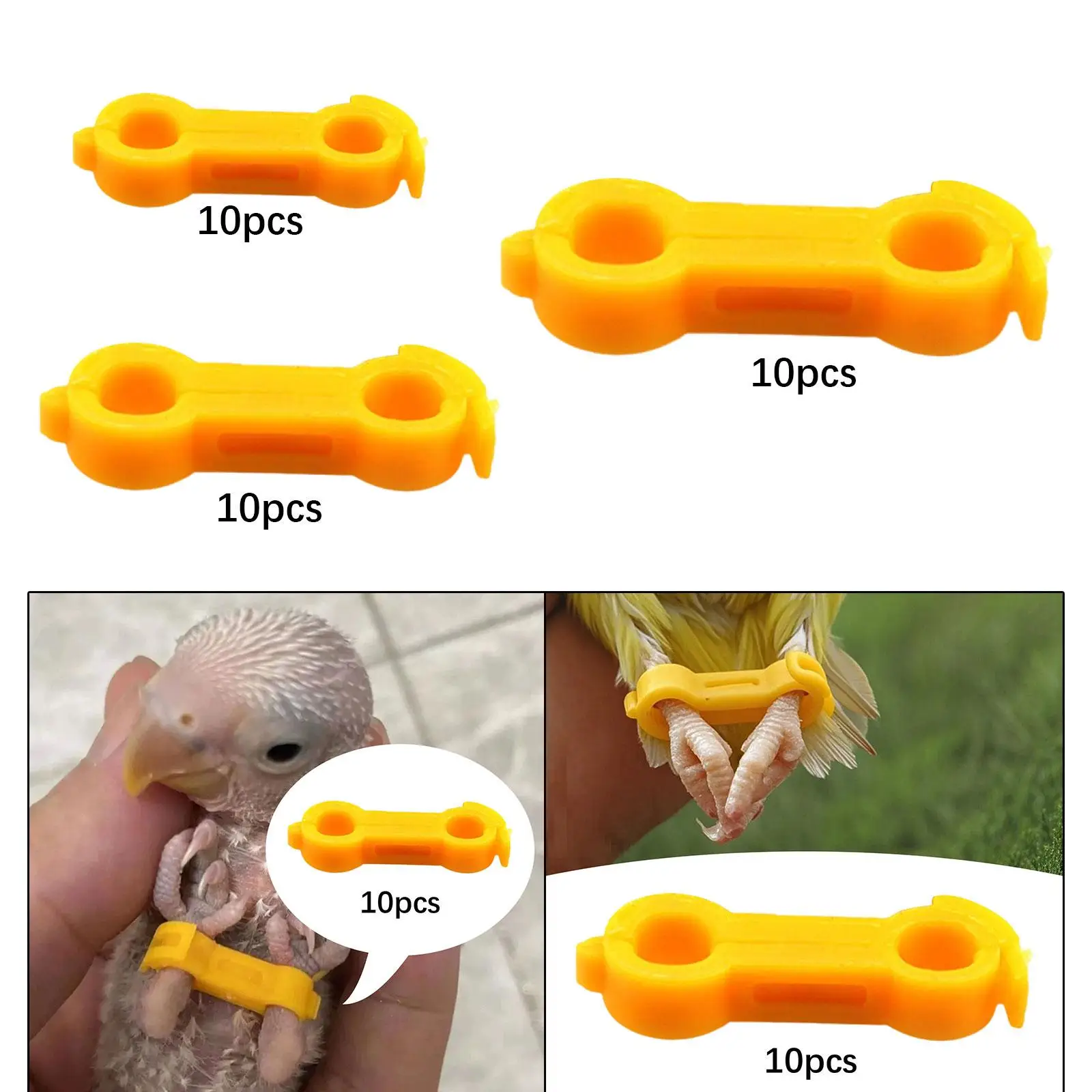10x Poultry Leg Bands Poultry Leg Ties Fixing Clips Chicken Hobble Braces for