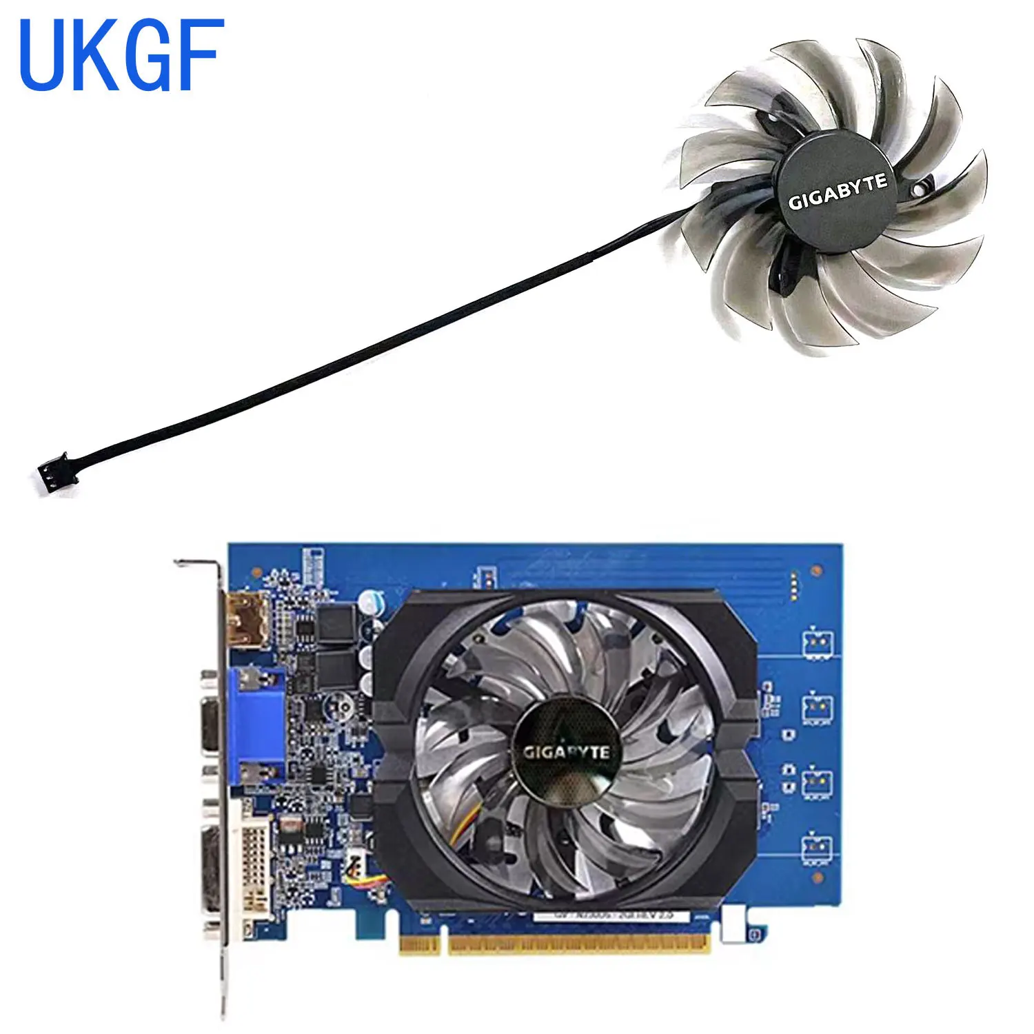 PLD08010S12H For GIGABYTE GT 730 760 630 220 440 graphics card fan 75MM 12V 0.25A GT440 GT610 GT730 GT760 GT 630 FanHD 6850 fan