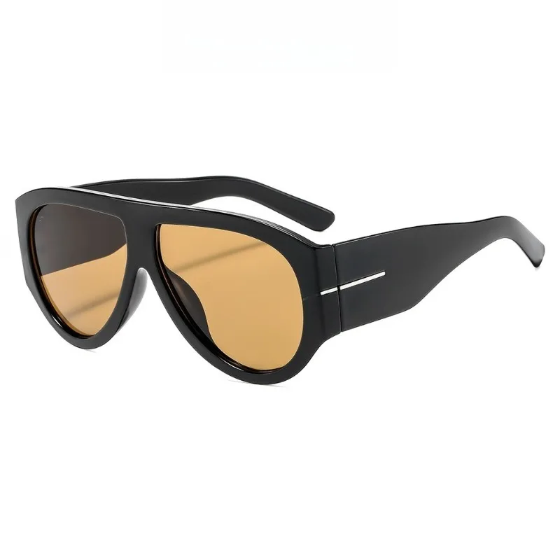 Nouvelles lunettes de soleil tendance surdimensionnées à monture large Y2K pour femmes, lunettes de soleil ovales rétro vintage à dégradé, lunettes de soleil UV400, lunettes de soleil décoratives