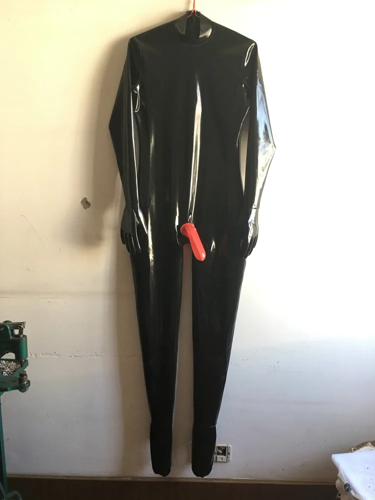 Latex rubber Gummi tight fitting clothes Ganzug Halloween party S-XXL