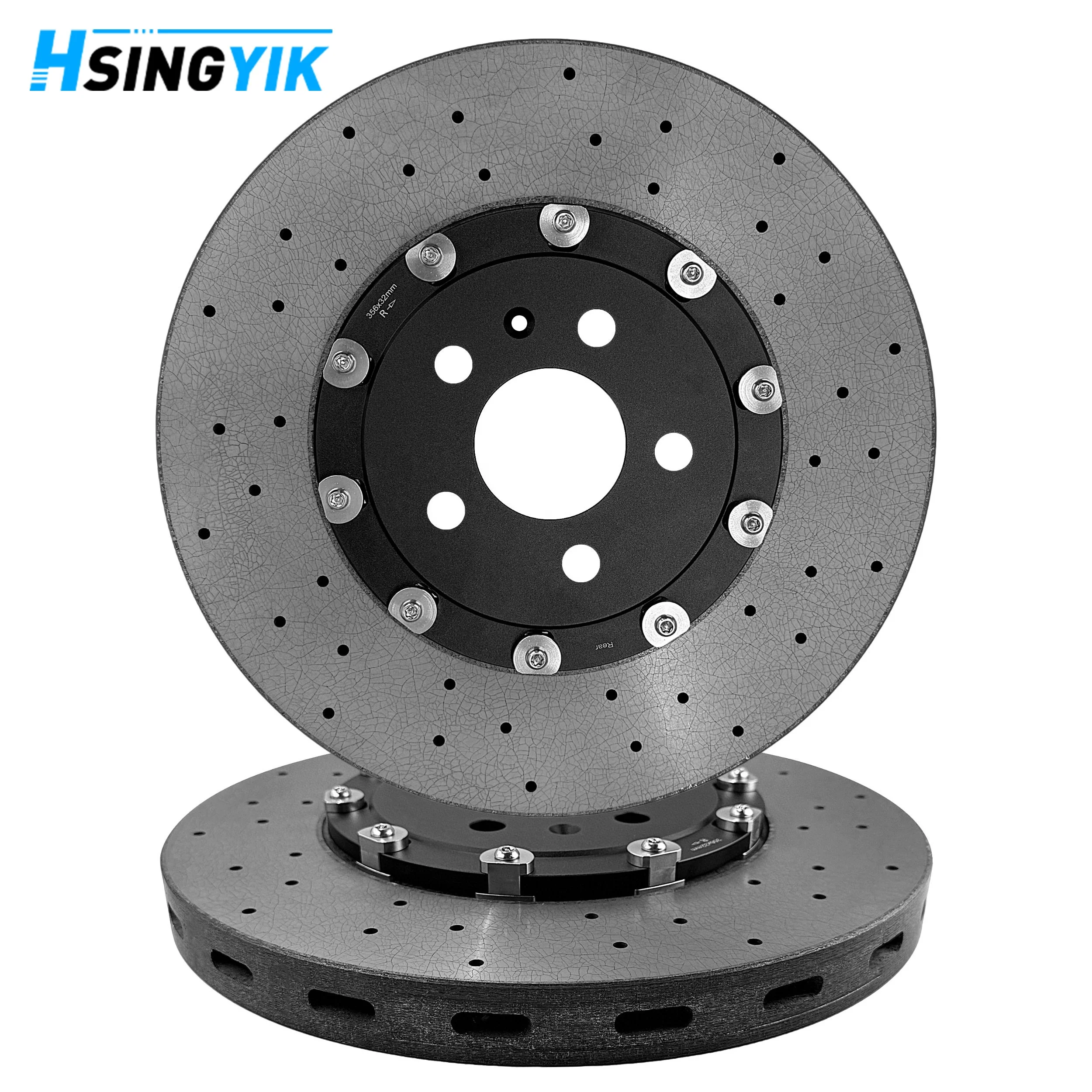 Upgrade Braking Systems Front Floating Break Rotor OEM 420615601J 4S0615601B Rear Carbon Ceramic Brake Disc For Audi