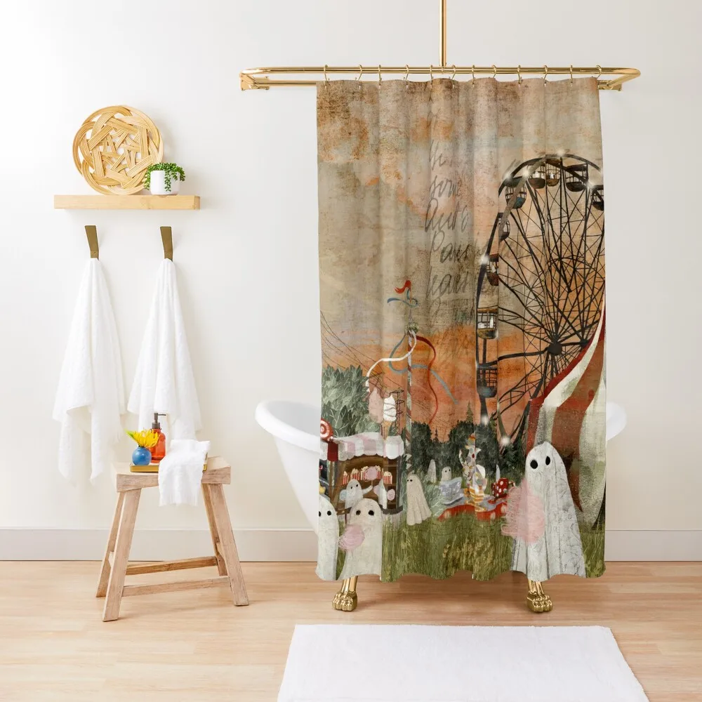 

Ghost Fairground Shower Curtain Shower Set For Bathroom For Bathrooms Curtain