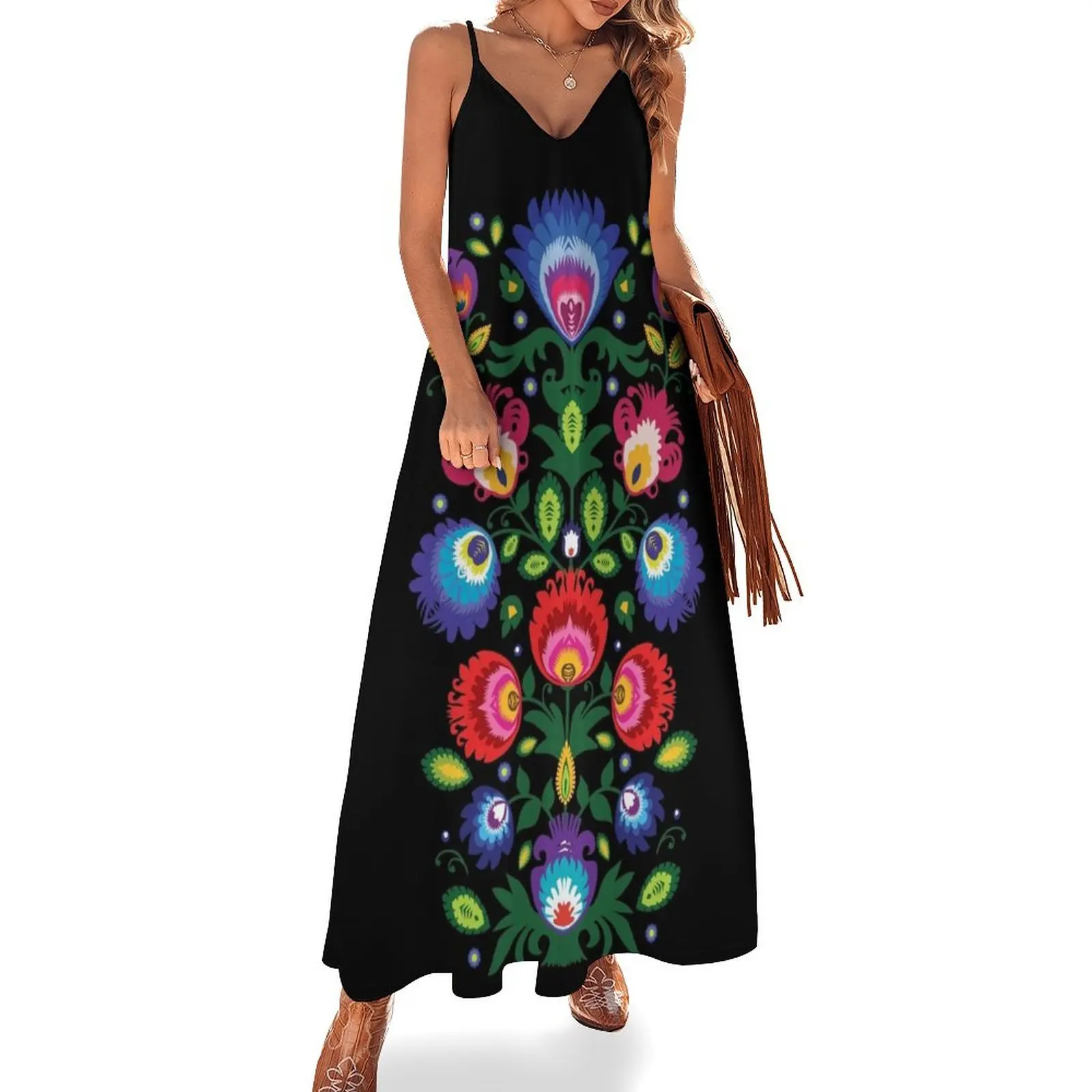 

Can't Wait till Spring Folk composition with flowers Sleeveless Dress long sleeve dresses