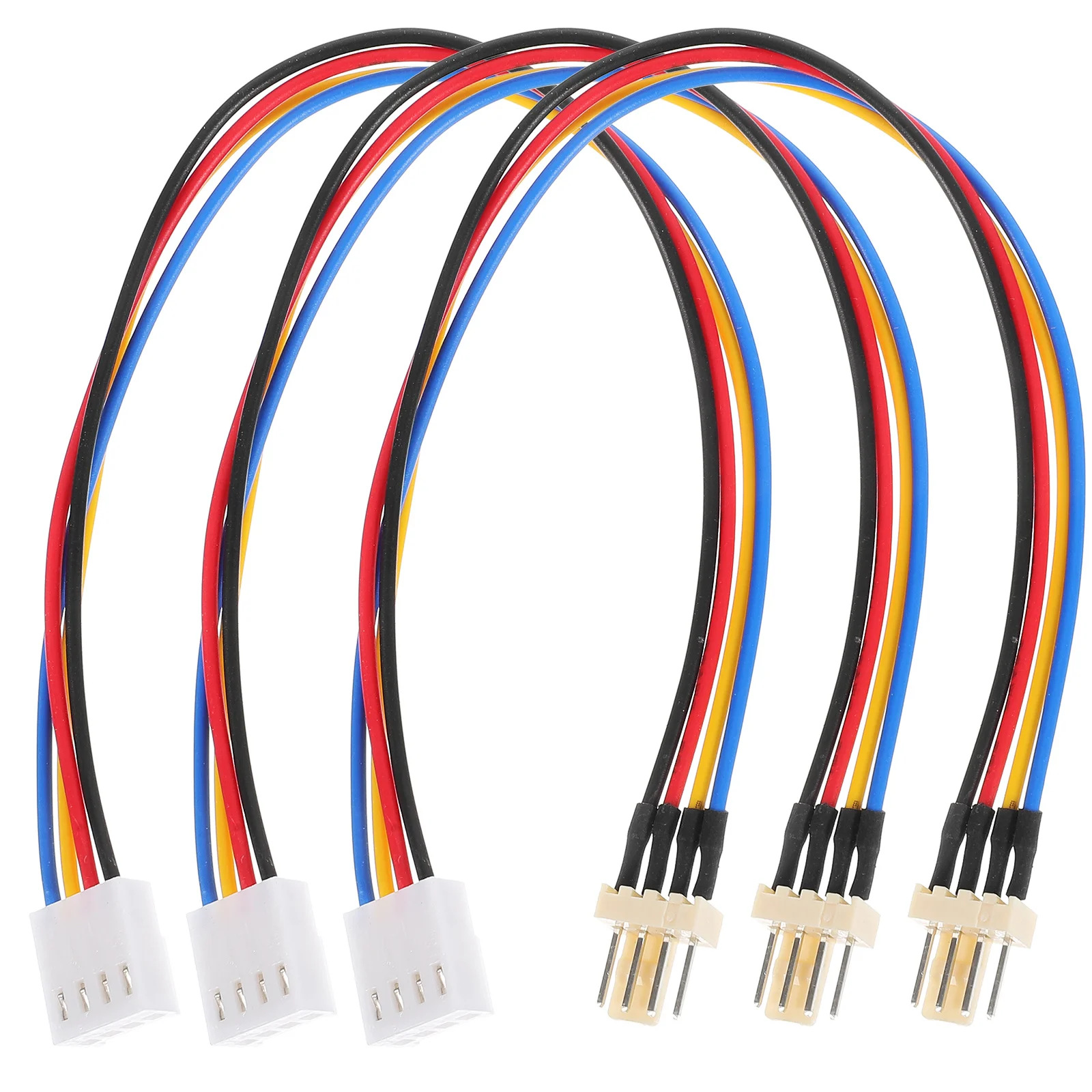 

3 шт., 4-контактный удлинительный кабель для вентилятора, адаптер-сплиттер, шнур для корпуса ПК, охлаждающий разъем, кабель питания, простая установка, длительный срок службы