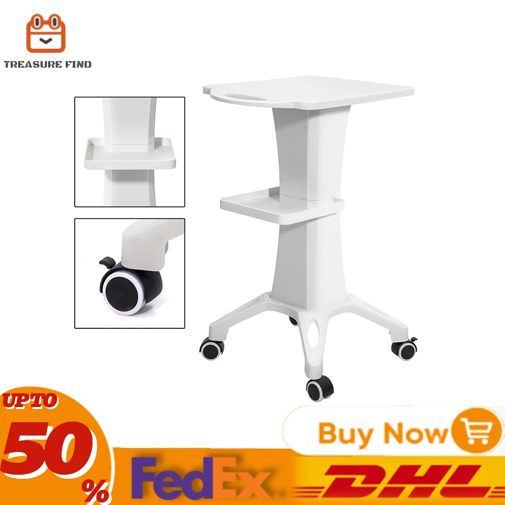 

Rolling Trolley Cart Beauty Salon SPA Stand Pedestal Silent Wheel Equipment Stand Wheel Barber Shop Shelf Cart Equipment