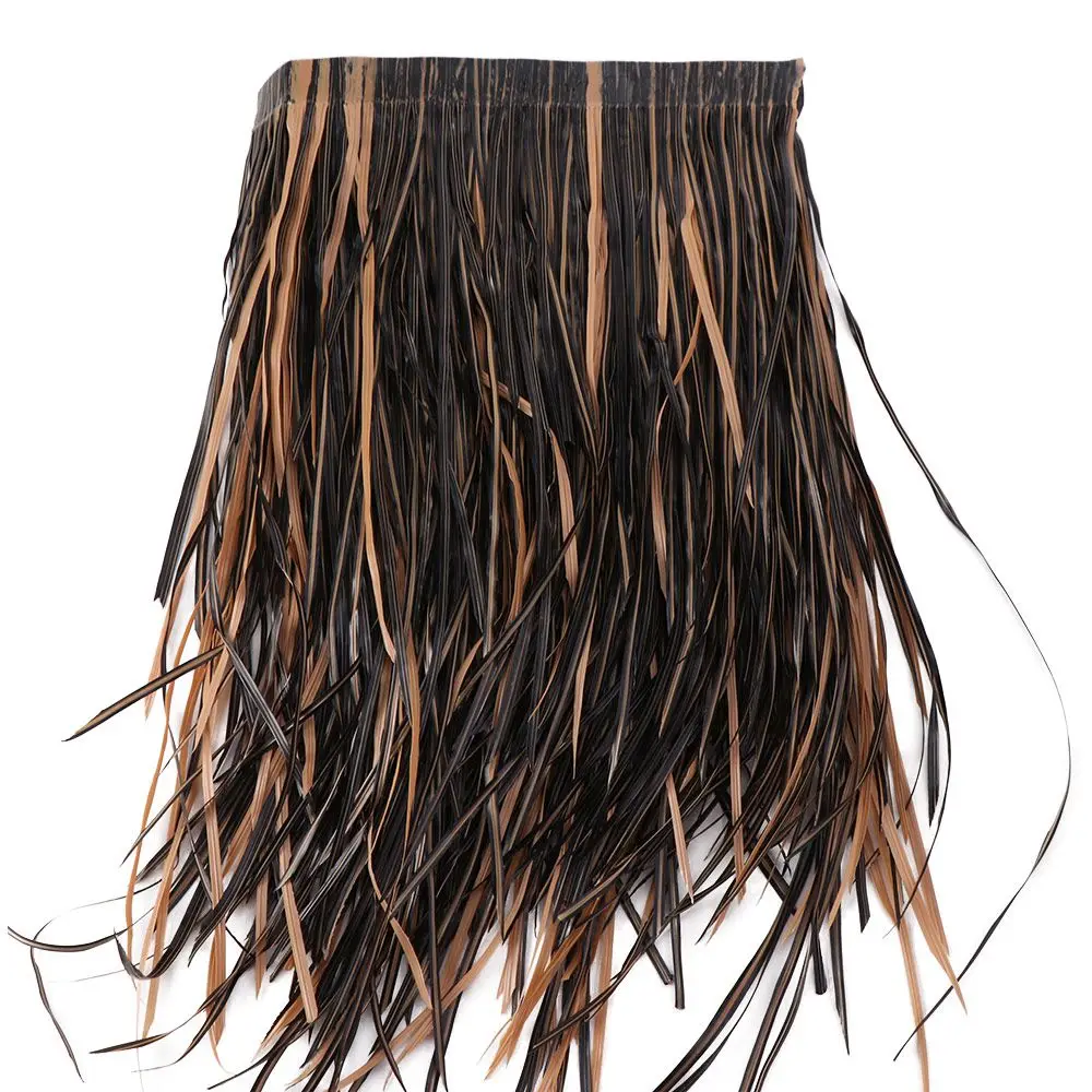 Home Garden Decor PVC Simulation Straw Roof Retardant Natural Thatch Decorative Sunscreen Fake Grass Roof Home