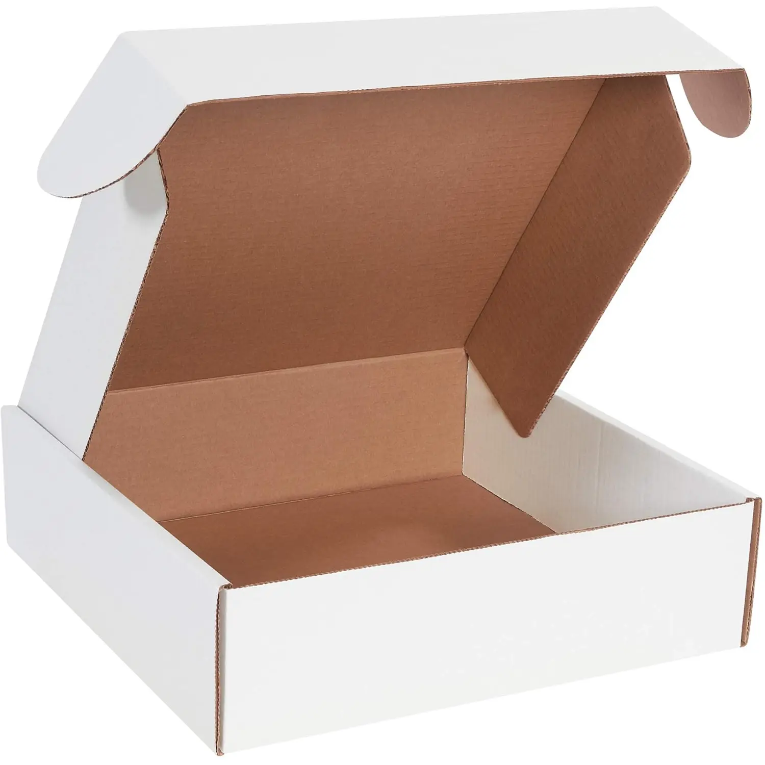 

14" x 14" x 4" Corrugated Cardboard Boxes, 50 Pack, White Mailers for Shipping & Storage