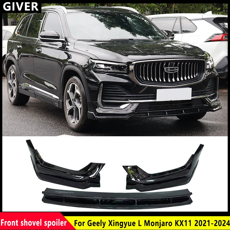 

For 2021-2023 Geely KX11 Xingyue L Monjaro Front Bumper Lip Spoiler Splitter Diffuser Sports version Body Kit Accessories