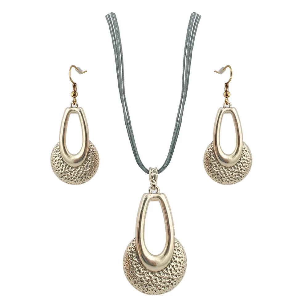 Alloy Jewelry Pendant Necklace Chain Wax String Popular Items Women's Jewelry Set
