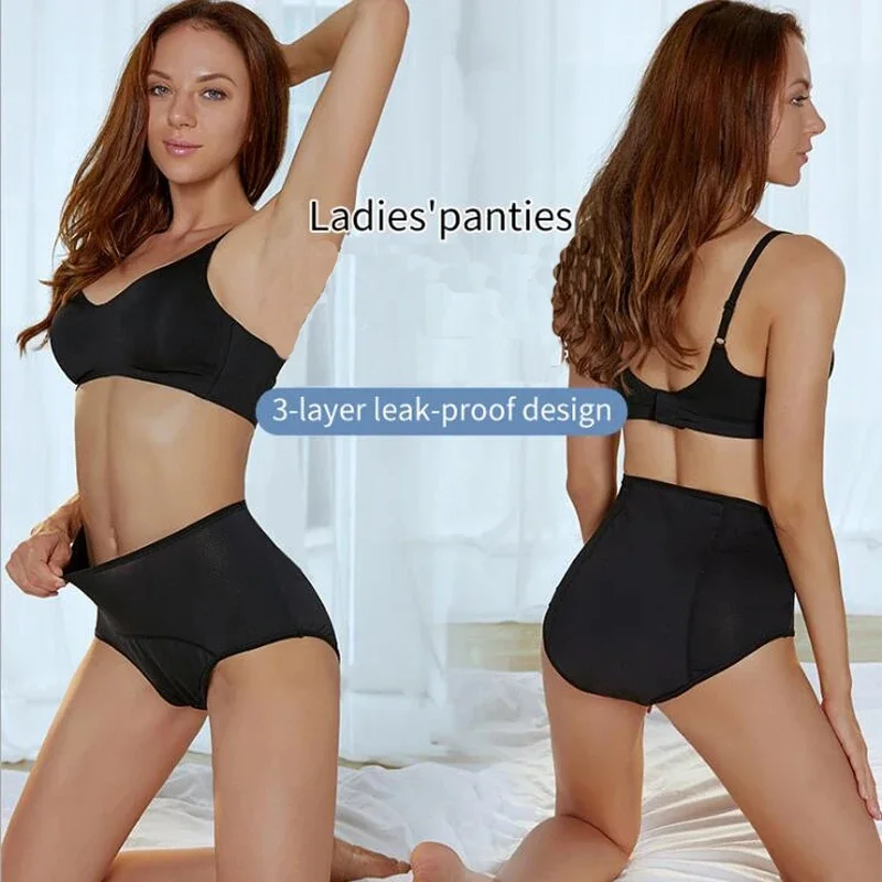 Leak Proof Menstrual Panties Women Underwear Period Cotton Waterproof Briefs Plus Size Female Physiological Breathable Pants