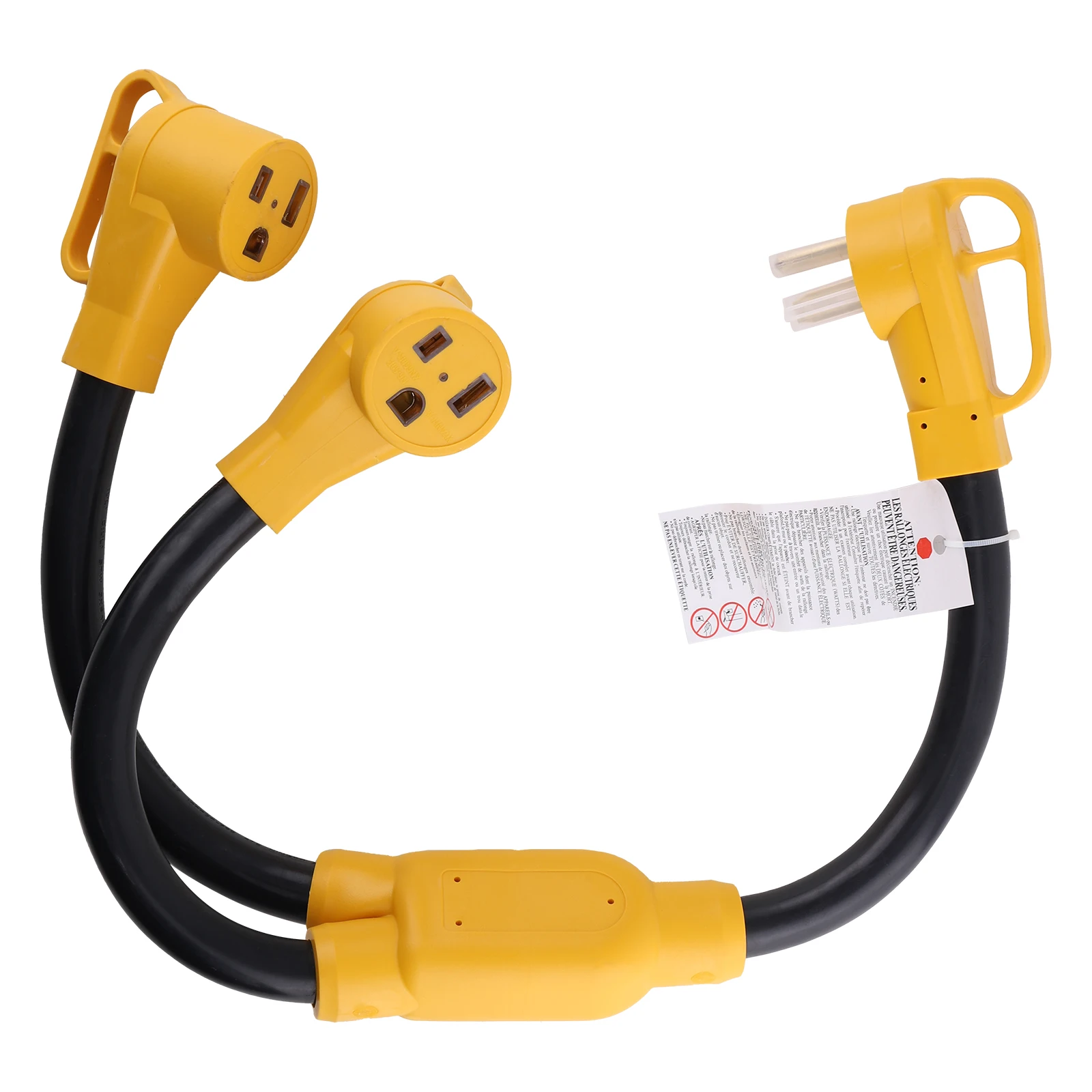 NEMA 6-50P to 2 Outlet 6-50R Y Splitter 250 Volt Power Extension for RV Welder