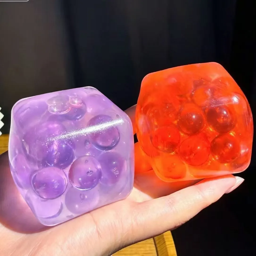 ASMR Popping Boba Bubble Drink Squishy Slow Rising Stress Relief Fidget Toy Viral Trending Squeeze Ball Ice Cube Pop It Sensory ASMR Sound Gift for Kids and Adults view 2