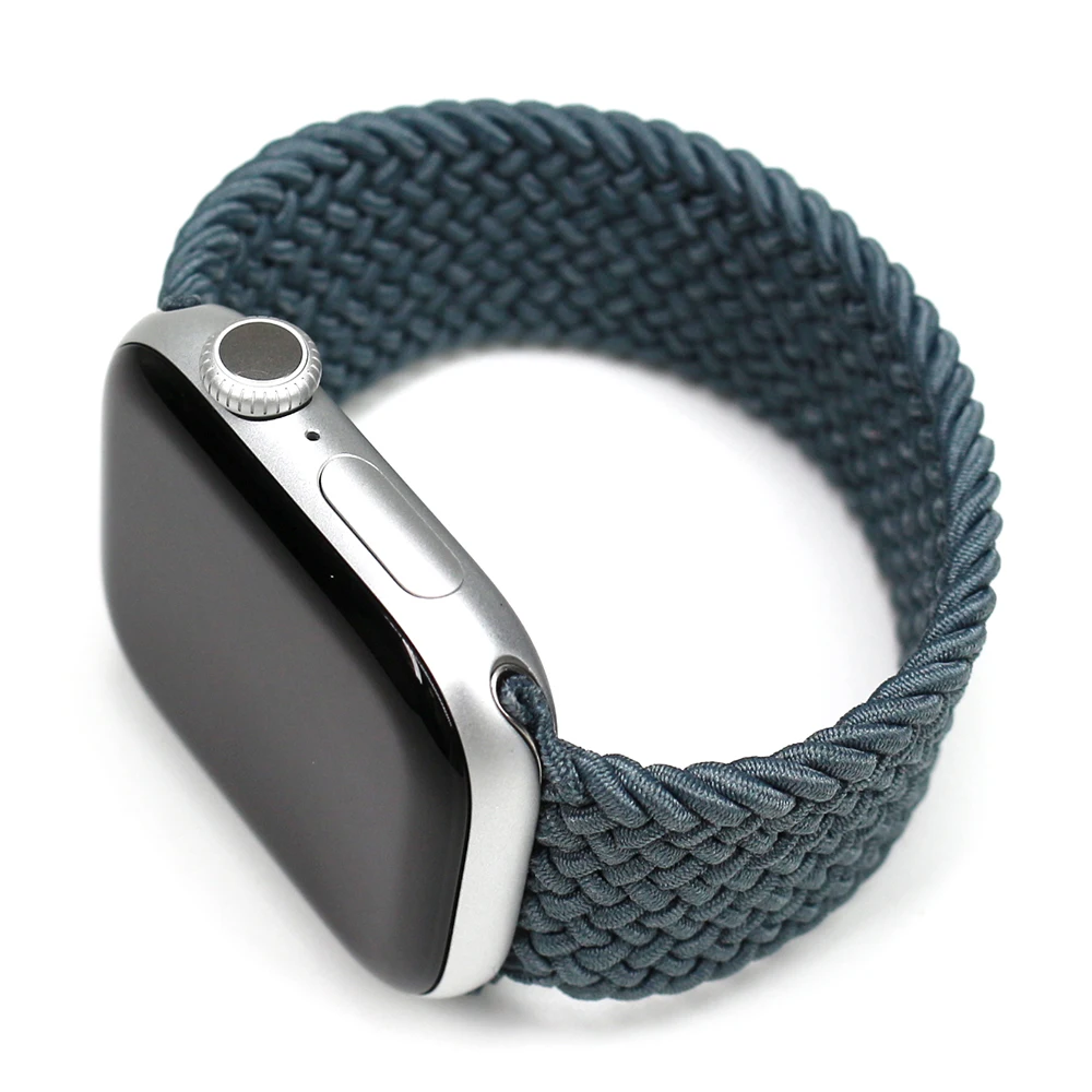 

URVOI band for Apple Watch ultra 2 Braided solo loop series 10 9 8 7 6 SE 54 stretchable Strap for iWatch Polyester yarn threads