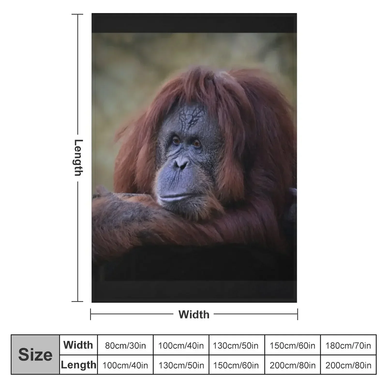 Orangutan Throw Blanket Camping Nap Blankets