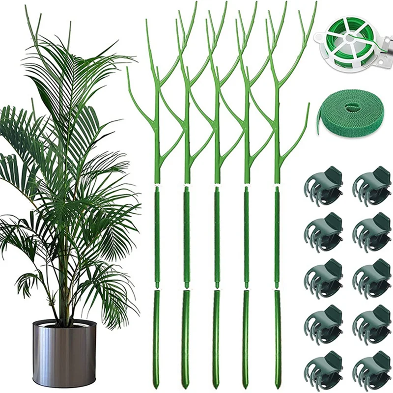 

A53Q-Plant Support Stakes Moss Pole Plant Stakes For Climbing Plant For Indoor Plants Green