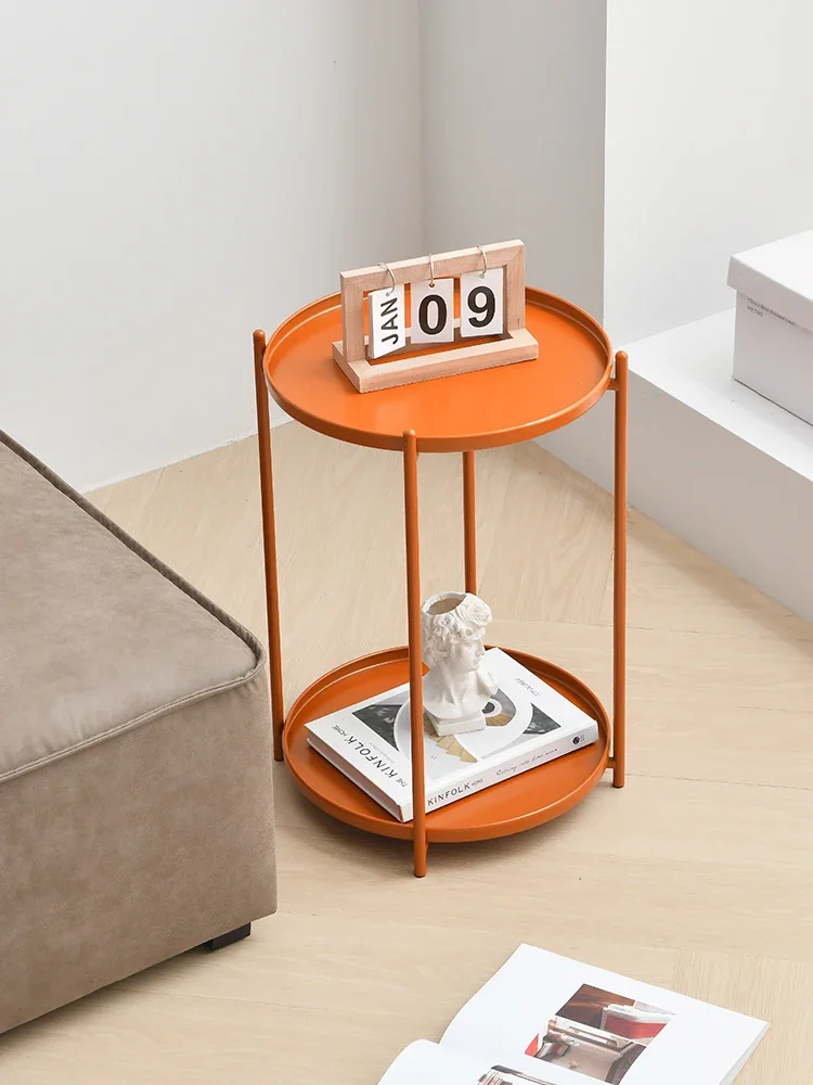 Small round table bedroom bedside sofa side few wrought iron side table minimalist balcony