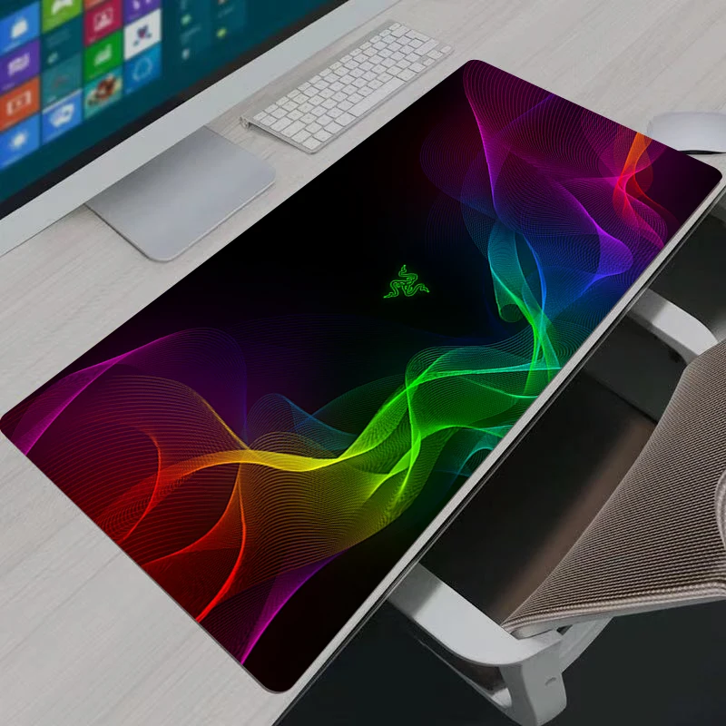 لوحة ماوس كبيرة بشعار Razer مكتب الكمبيوتر حصيرة مكتبية طاولة لوحة المفاتيح الكمبيوتر المحمول السجاد مكتب الهدايا اكسسوارات لوحة ماوس الألعاب