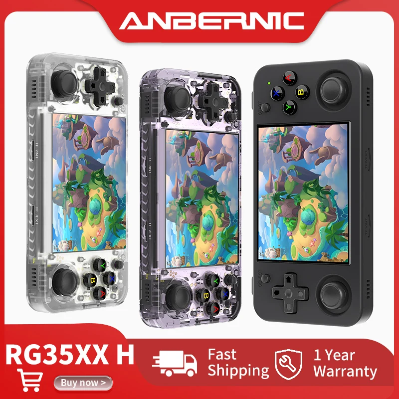 Anbernic RG35XX H Retro Handheld Game Console 3.5-inch IPS Screen 3300mAh HDMI TV Out Simulator Portable Gaming Player Kids Gift