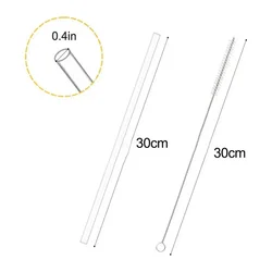 2pcs/set Replacement Straw Compatible with Stanley 20 Oz 30 Oz 40 Oz Cup Tumbler, Reusable Straws with Cleaning Brush