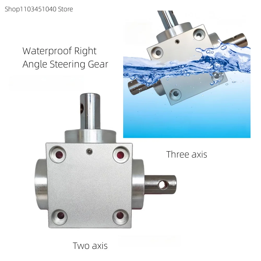 Engrenagem de direção à ângulo reto à prova d'água, caixa de velocidades de superfície de dente duro de alumínio, molde 1.5, 20 dentes, horizontal, à prova d'água