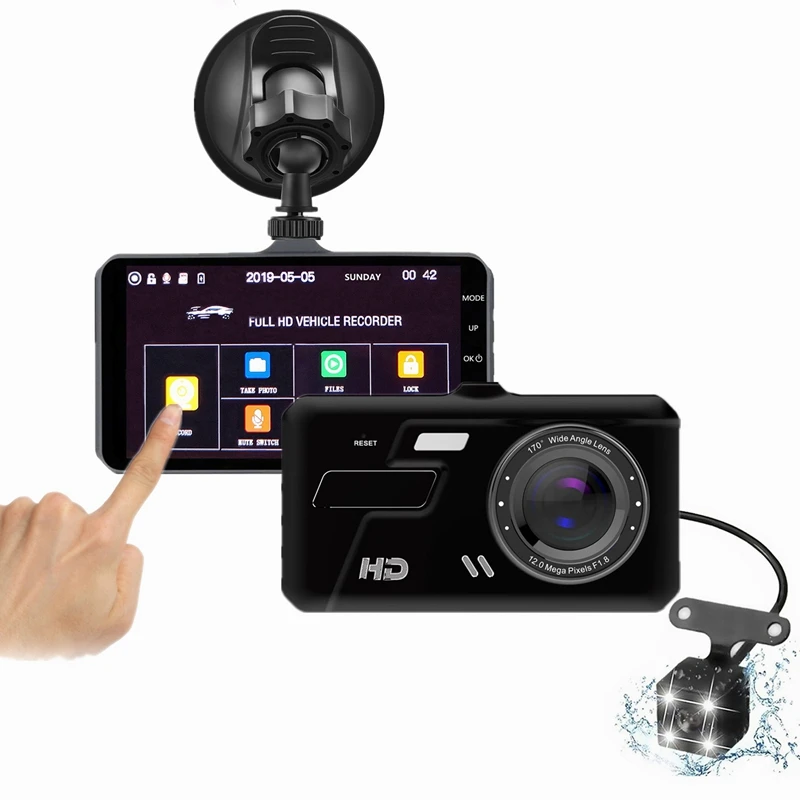 4 Inch New 1080P Car Driving Recorder Vehicle Camera Dvr Ips Dash With Motion Detection G Sensor